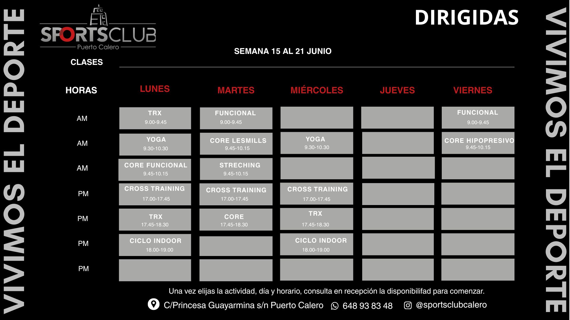 HORARIO DIRIGIDAS 